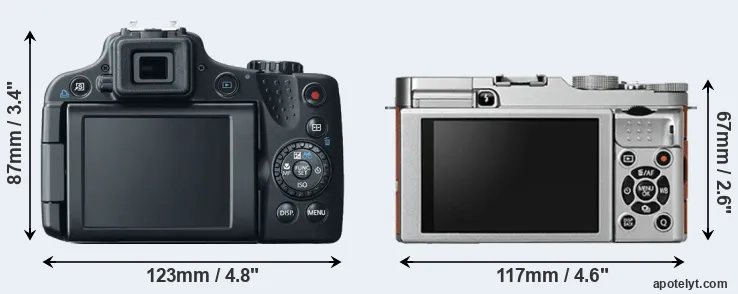 Comparison SX50 or X-A2 rear