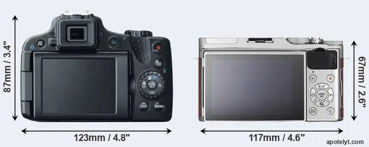 Comparison SX50 or X-A3 rear