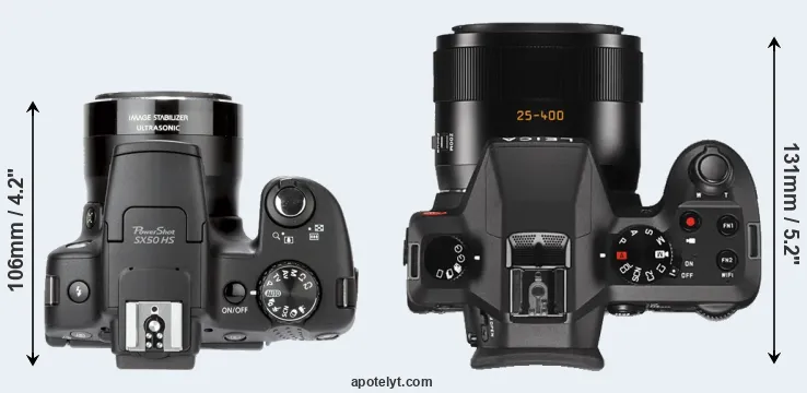 Compare SX50 versus V-LUX Typ 114 top