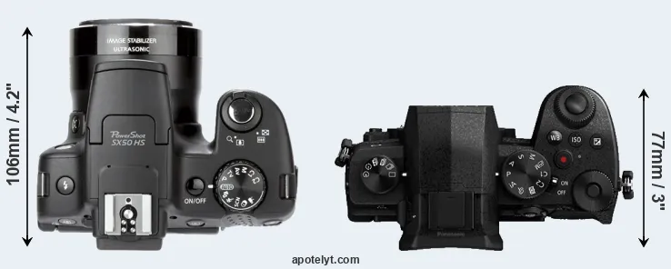 Compare SX50 versus G90 top
