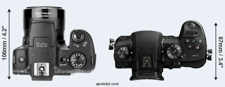 Compare SX50 versus GH5 top