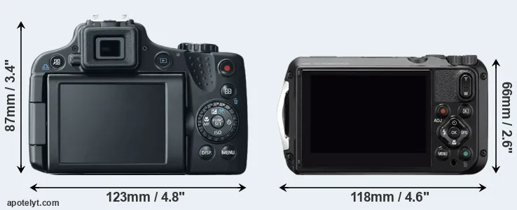 Comparison SX50 or WG-6 rear