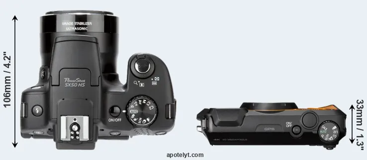 Compare SX50 versus WG-6 top