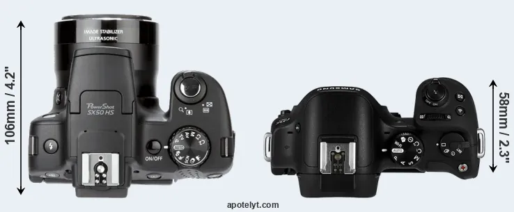 Compare SX50 versus NX30 top