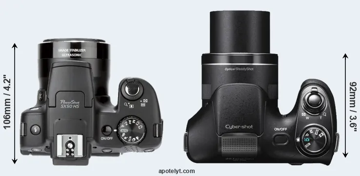 Compare SX50 versus H300 top