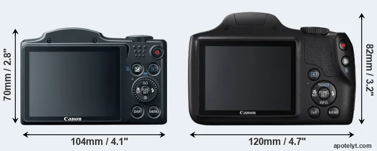 Comparison SX500 or SX540 rear