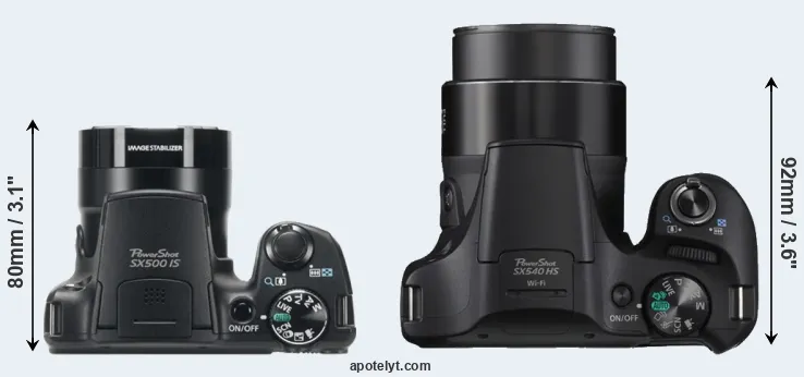 Compare SX500 versus SX540 top