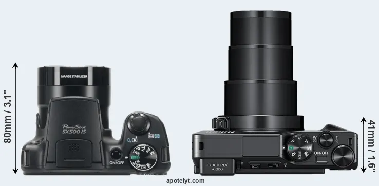 Compare SX500 versus A1000 top