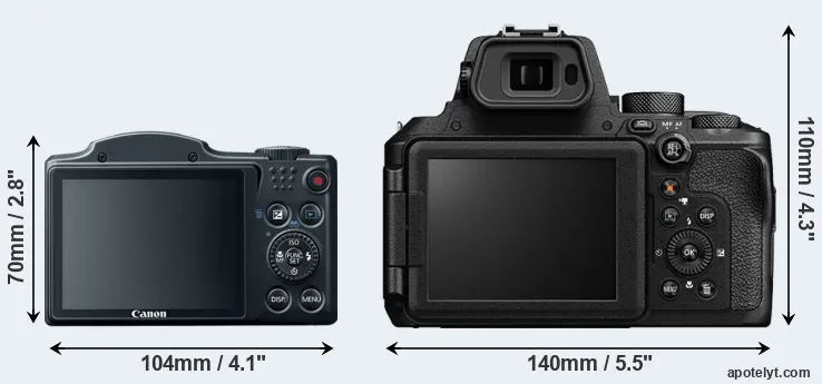 Comparison SX500 or P950 rear