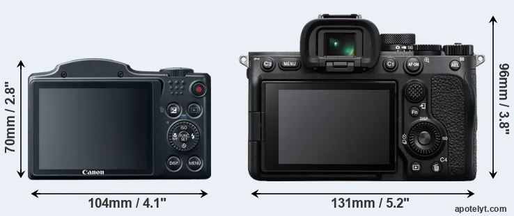 Comparison SX500 or A7 IV rear