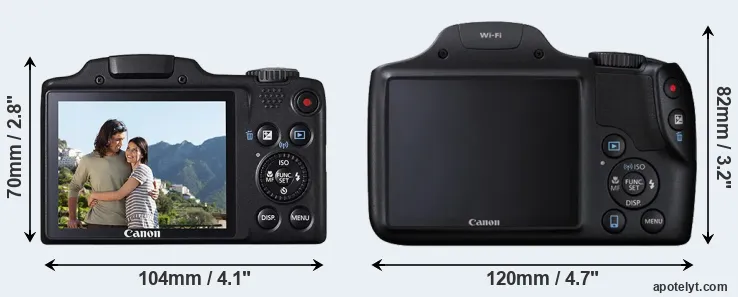Comparison SX510 or SX530 rear