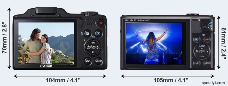 Comparison SX510 or SX610 rear