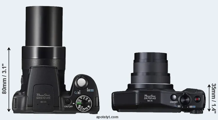 Compare SX510 versus SX710 top