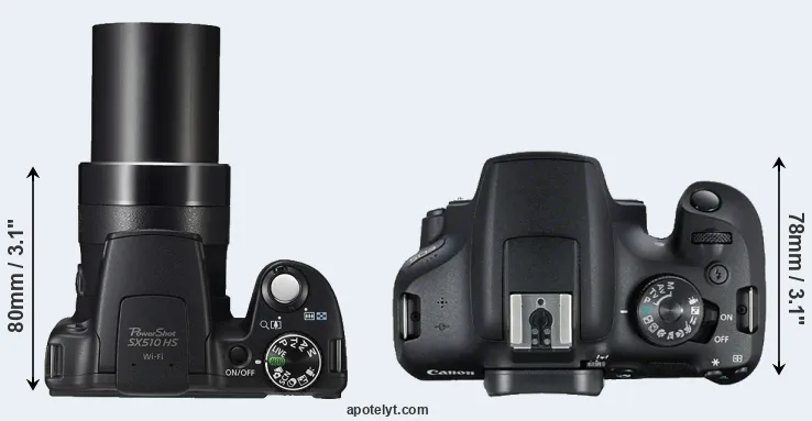 Compare SX510 versus T7 top