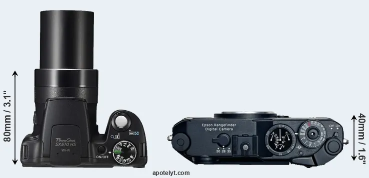 Compare SX510 versus R-D1 top