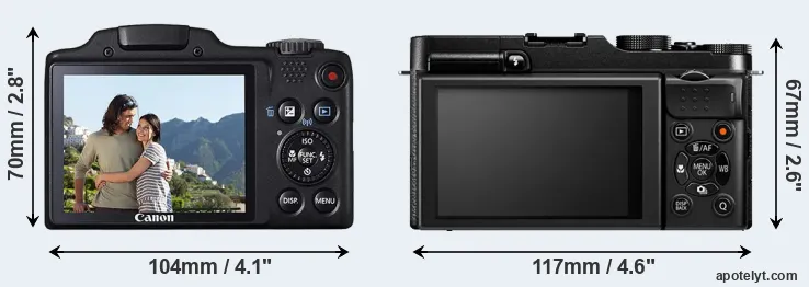 Comparison SX510 or X-M1 rear
