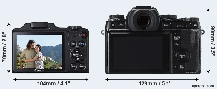 Comparison SX510 or X-T1 rear