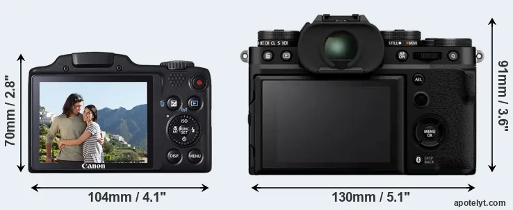 Comparison SX510 or X-T5 rear