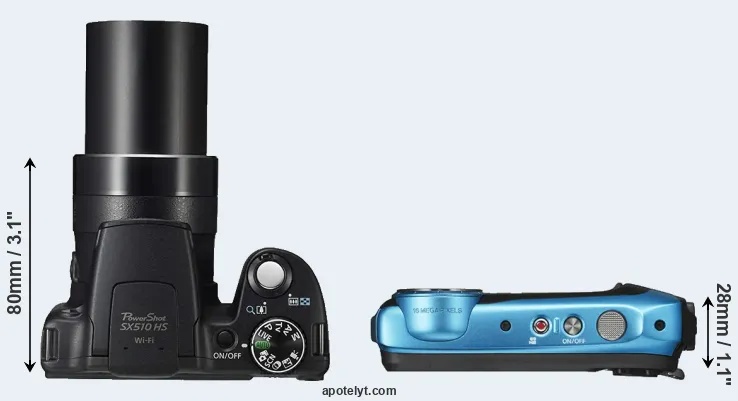 Compare SX510 versus XP130 top