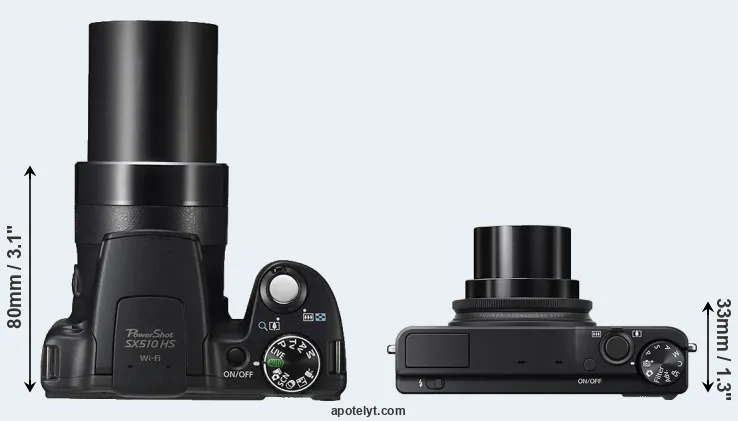 Compare SX510 versus XQ2 top