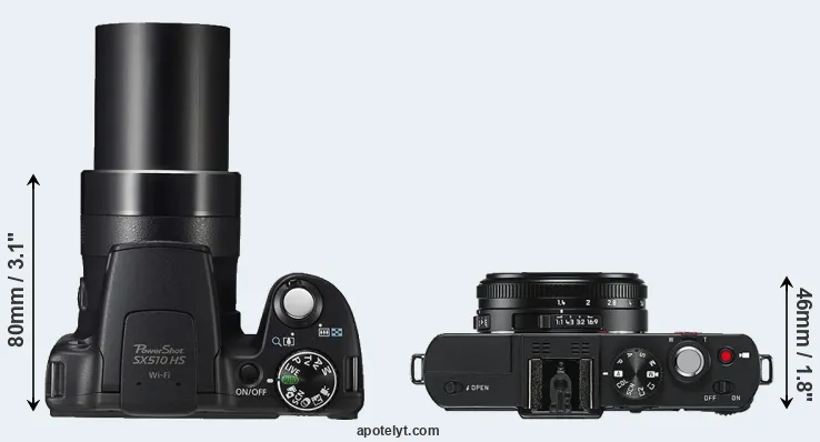 Compare SX510 versus D-LUX 6 top