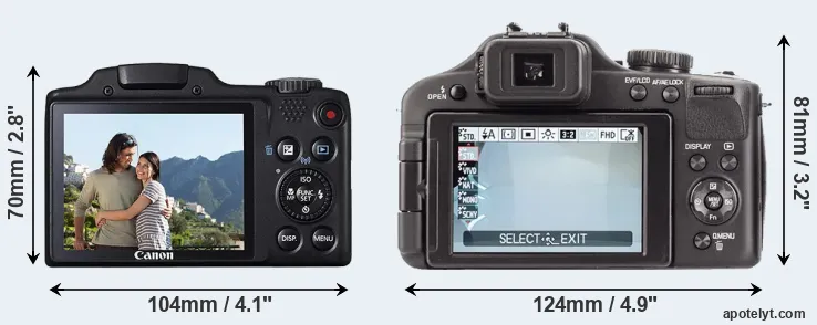 Comparison SX510 or V-LUX 3 rear
