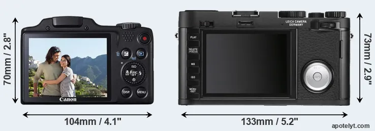 Comparison SX510 or X Vario rear