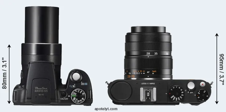 Compare SX510 versus X Vario top