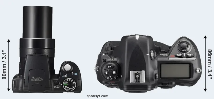 Compare SX510 versus D2Xs top