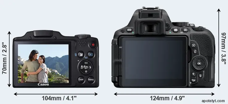 Comparison SX510 or D5500 rear