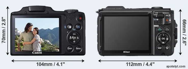 Comparison SX510 or W300 rear