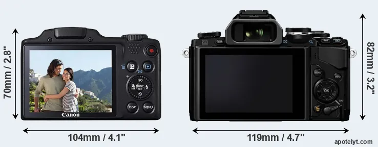 Comparison SX510 or E-M10 rear