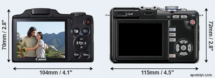 Comparison SX510 or E-PL1 rear