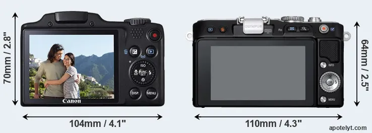 Comparison SX510 or E-PL3 rear