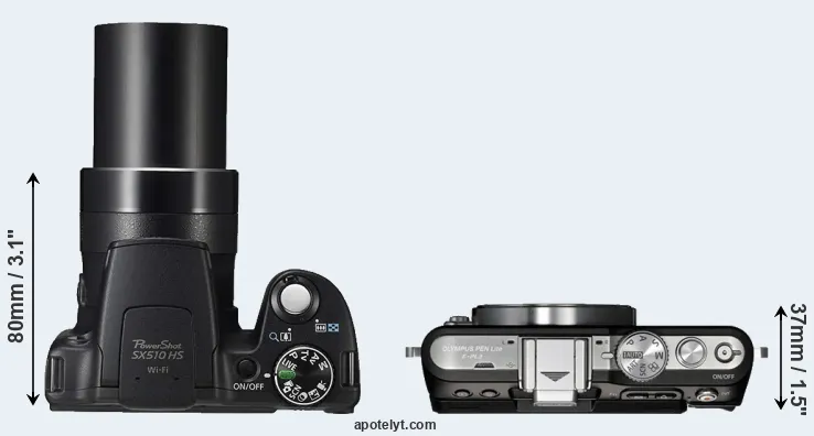 Compare SX510 versus E-PL3 top