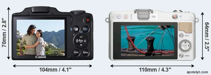 Comparison SX510 or E-PM2 rear