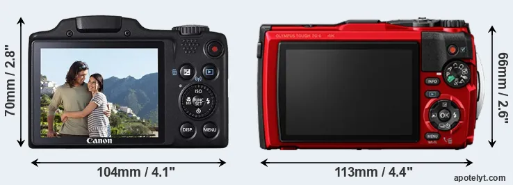 Comparison SX510 or TG-6 rear