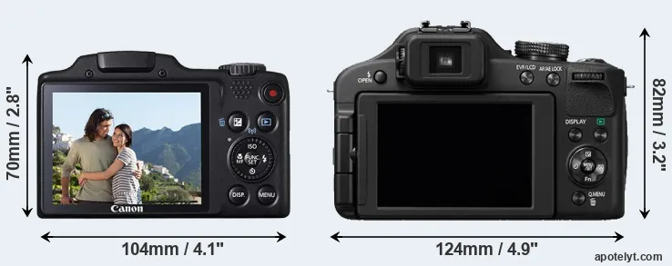 Comparison SX510 or FZ150 rear