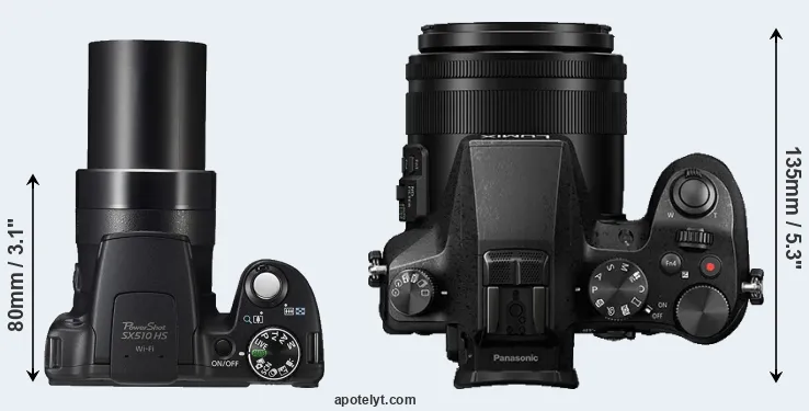 Compare SX510 versus FZ2500 top