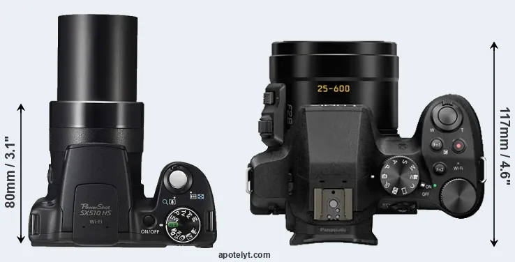 Compare SX510 versus FZ300 top
