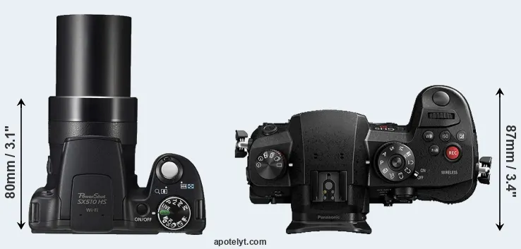 Compare SX510 versus GH5s top