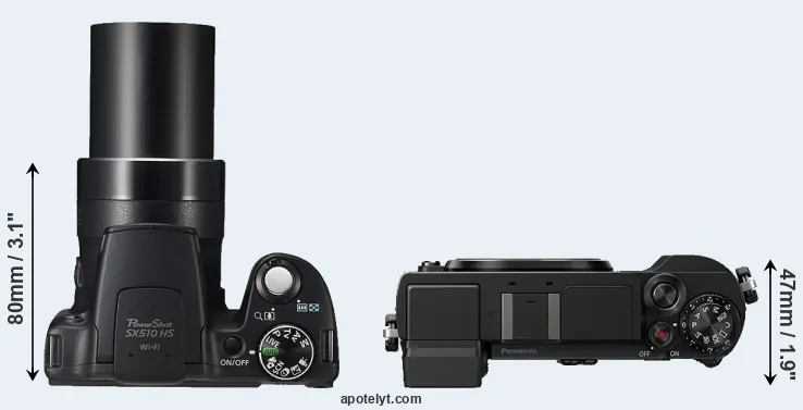 Compare SX510 versus GX9 top