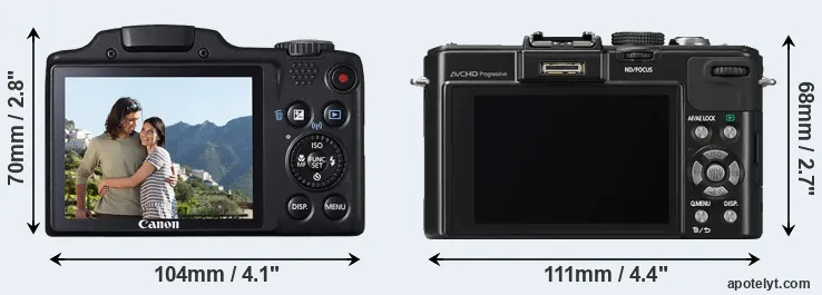 Comparison SX510 or LX7 rear