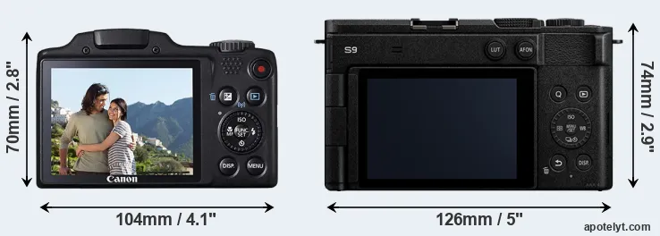 Comparison SX510 or S9 rear