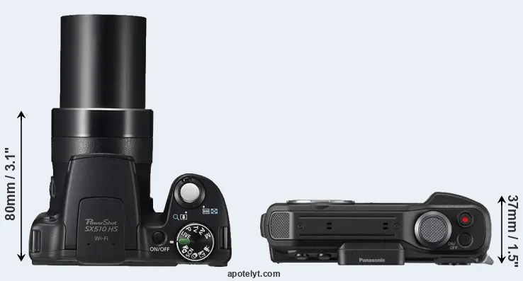 Compare SX510 versus TS7 top
