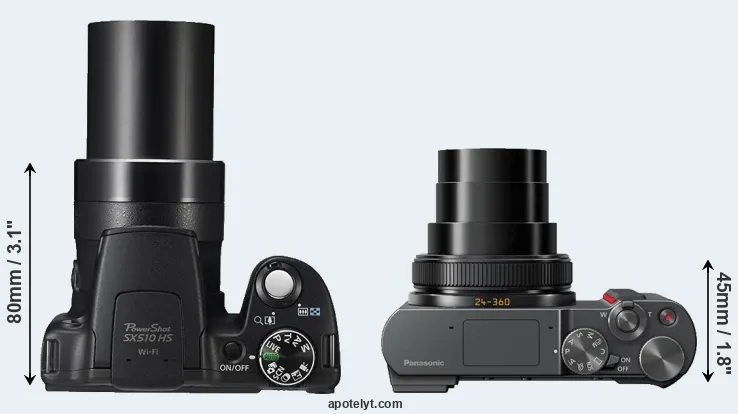 Compare SX510 versus ZS200 top