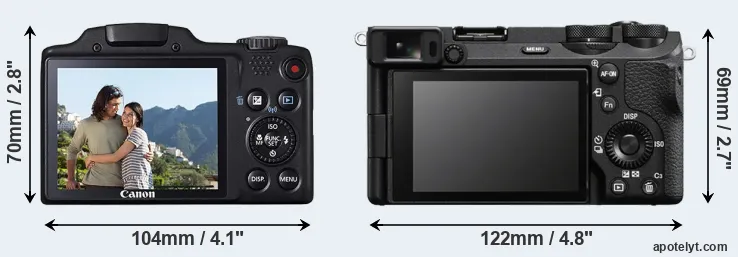Comparison SX510 or A6700 rear