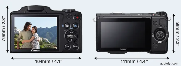 Comparison SX510 or NEX-5R rear