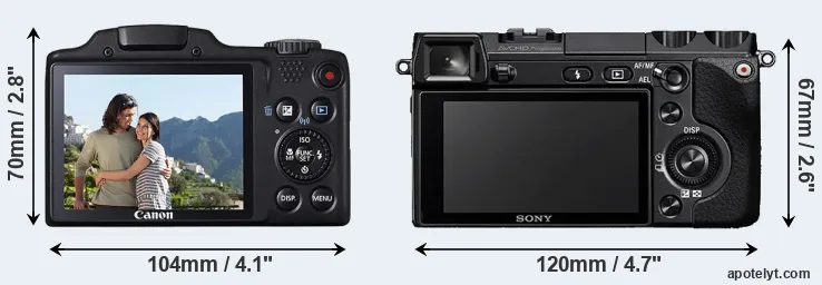 Comparison SX510 or NEX-7 rear