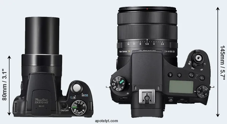 Compare SX510 versus RX10 IV top